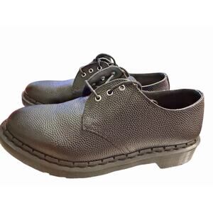 Dr. Martens Oxford Shoes Pebble Grain Leather Black Mens Size 8 Lace up NWOB